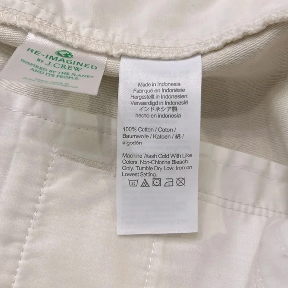 J. Crew Cotton Camp Pant Cream Size 4 - Picture 8 of 11